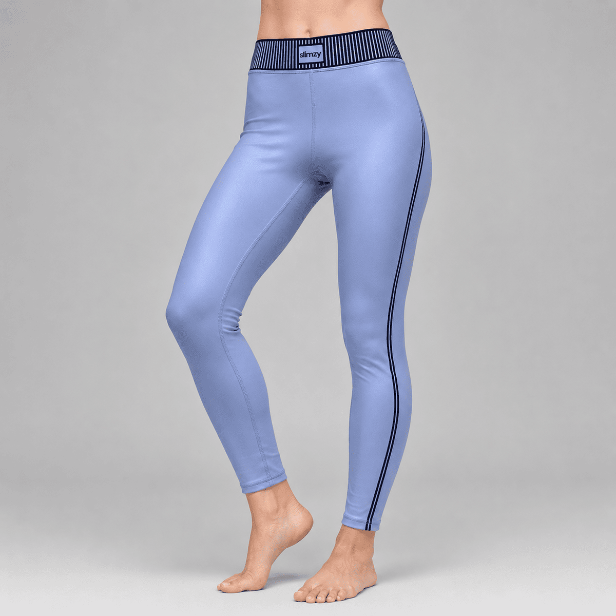 Slimzy Glow Track Leggings – Serenity Blue