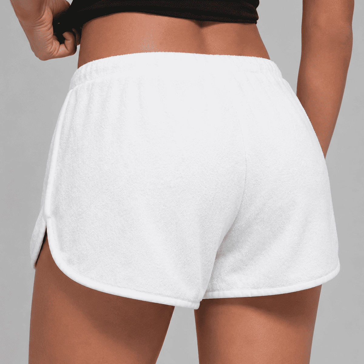 Women's Short Slimzy Plush - White