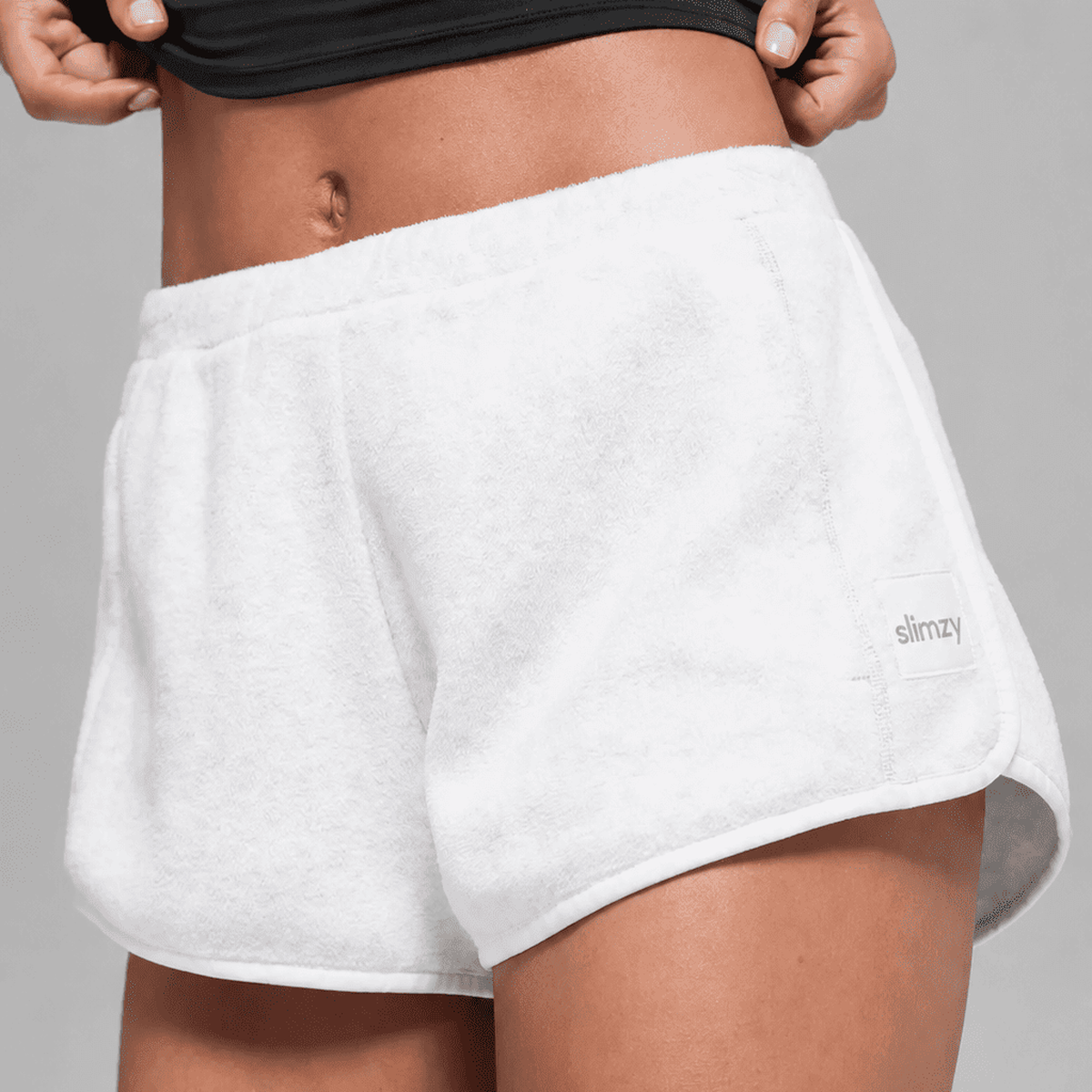 Women's Short Slimzy Plush - White