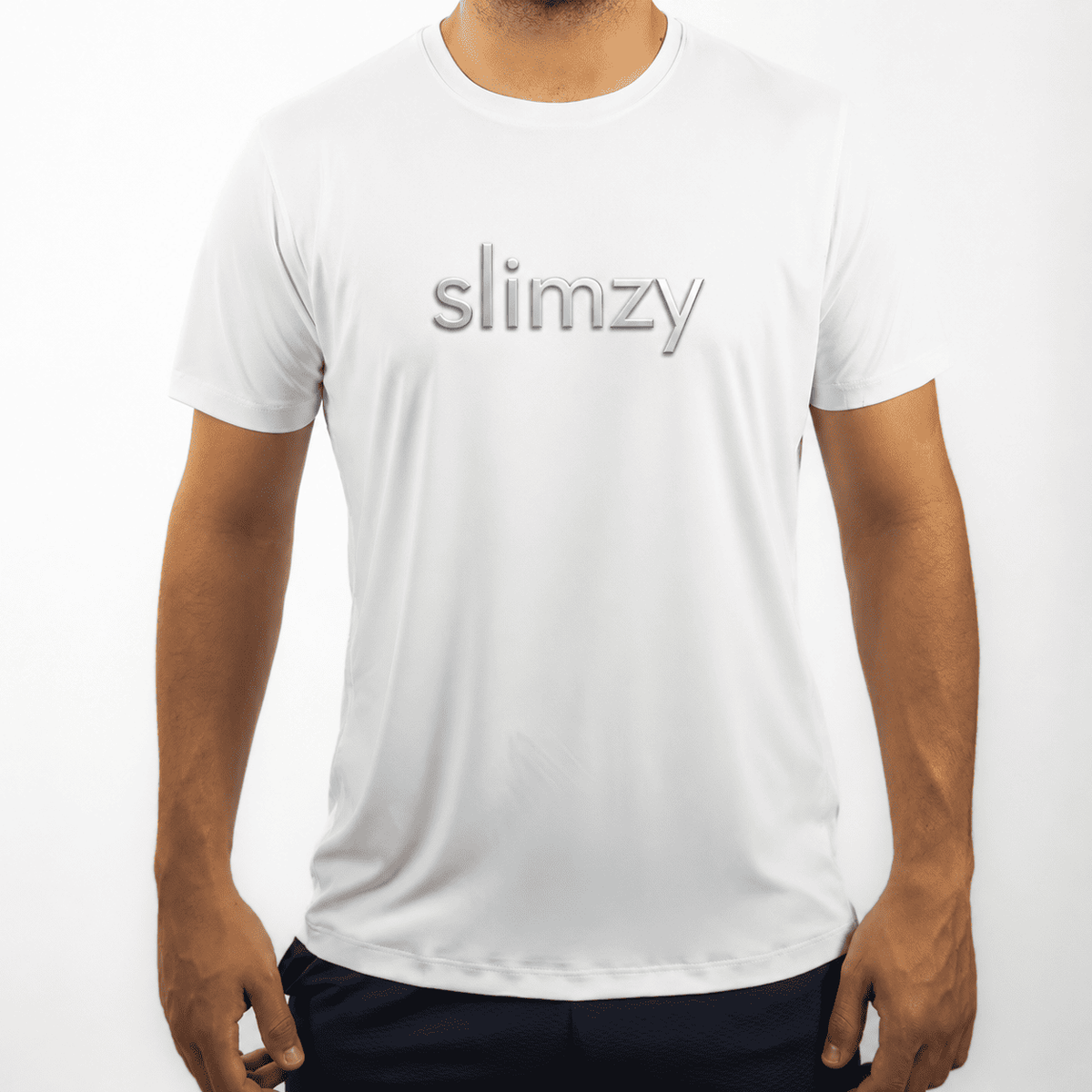 Slimzy Reflective Running Performance Men's T-Shirt – White