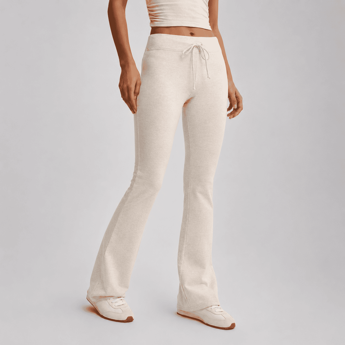 Slimzy Cozy Drawstring Flare Sweatpants – Off-White