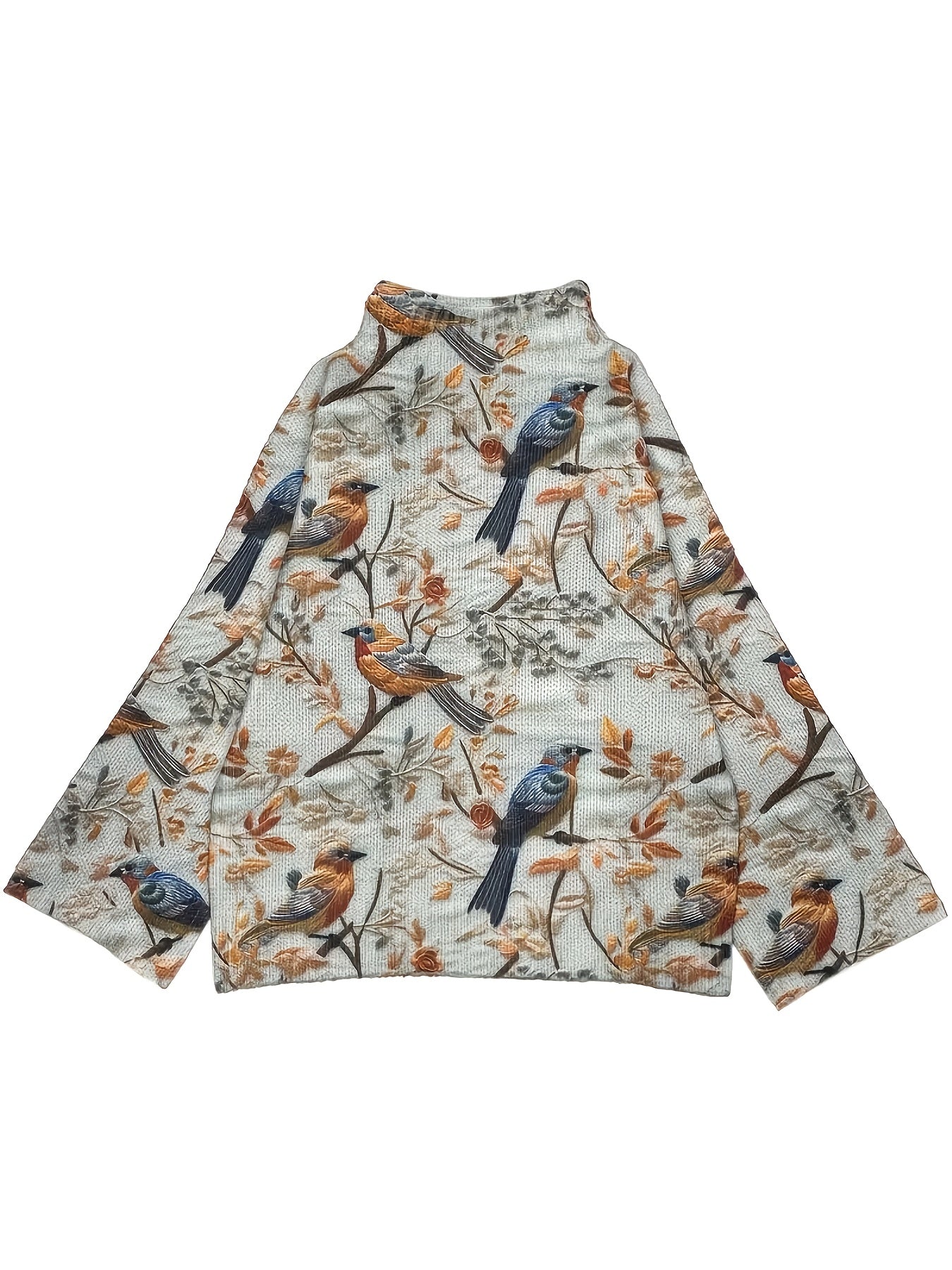 Brianna | Women's Bird-Print Crew-Neck Sweater — product image 3