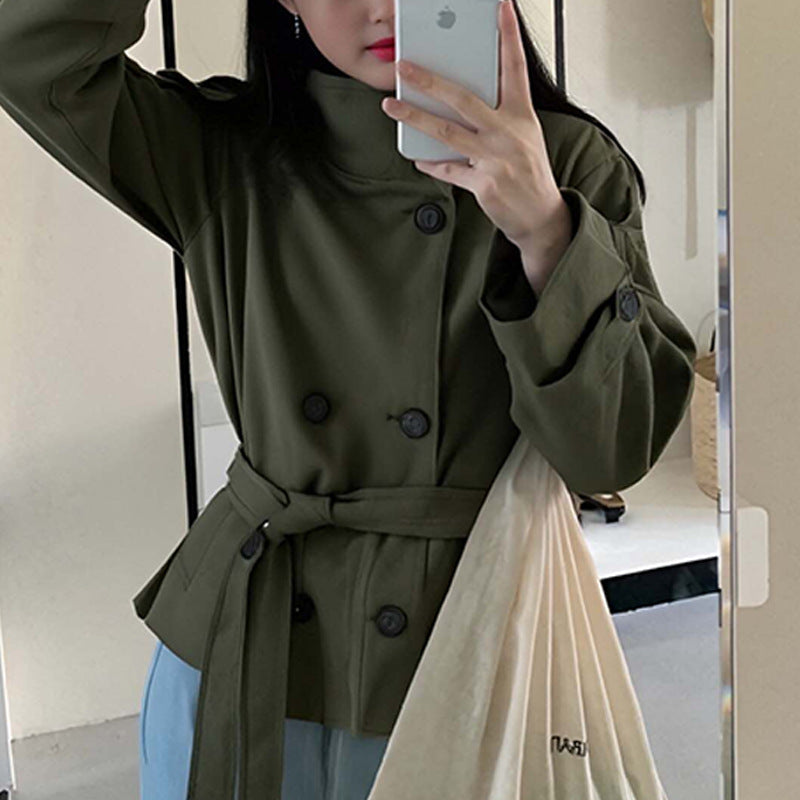 Charlotte | Women's Double-Breasted Belted Trench Jacket — product image 4