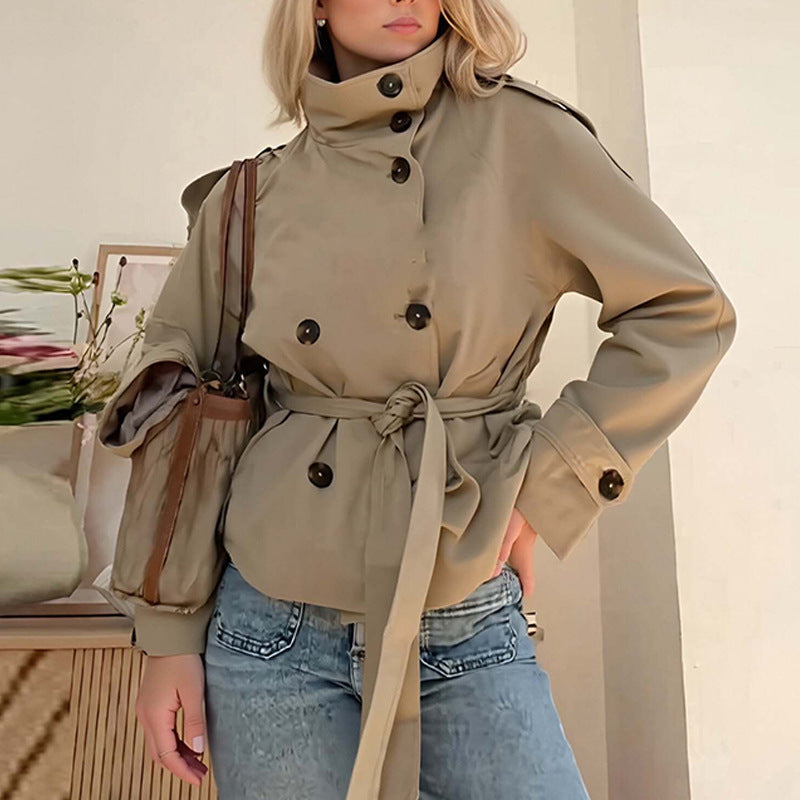 Charlotte | Women's Double-Breasted Belted Trench Jacket — product image 5