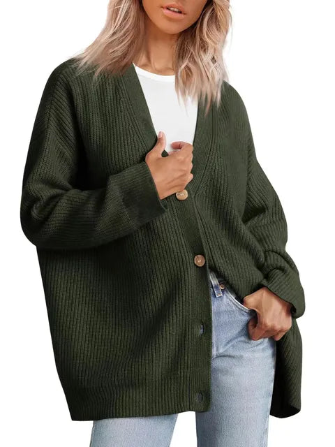 Elise | Women's Oversized Button-Front Cardigan — product image 9