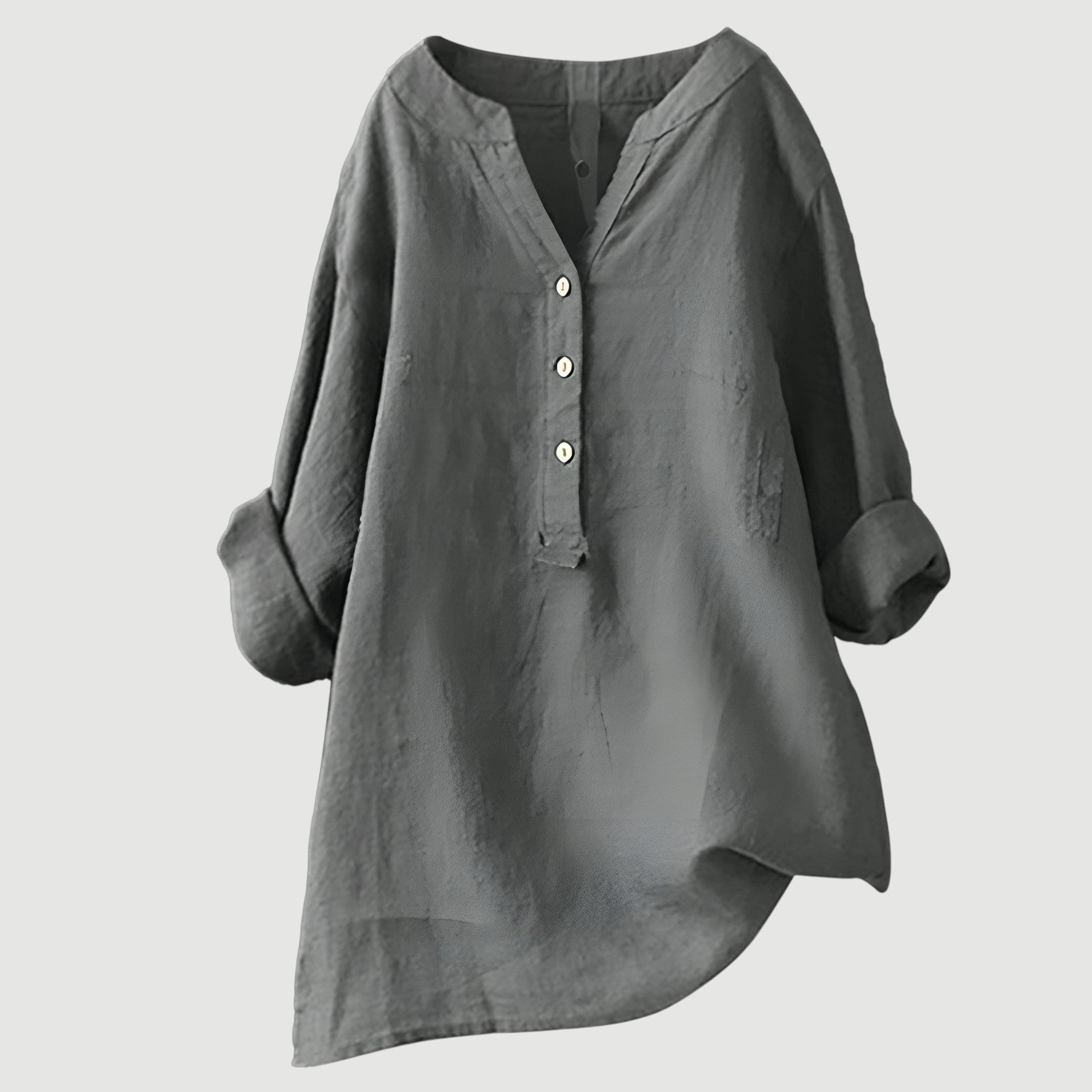 Freja | Women's Button-Front Tunic Blouse — product image 3