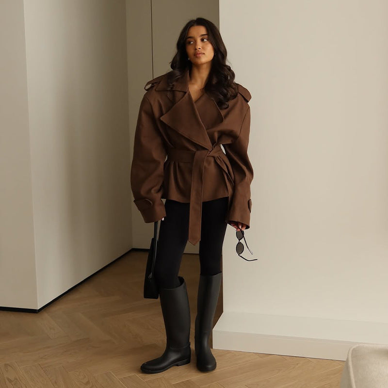 Isla | Women's Oversized Self-Tie Trench Jacket — product image 2