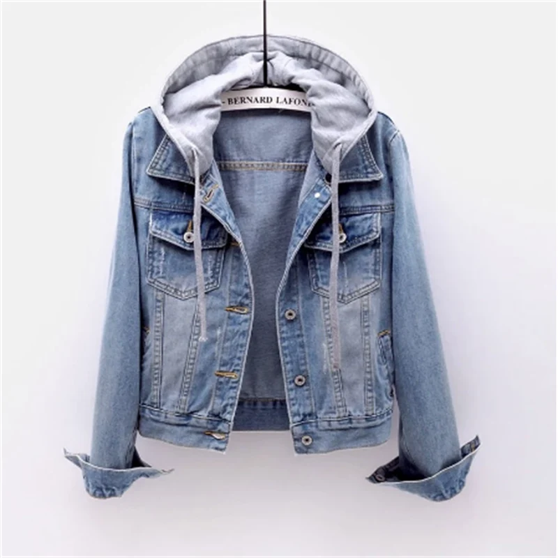 Luna | Women's Hooded Denim Trucker Jacket — product image 1