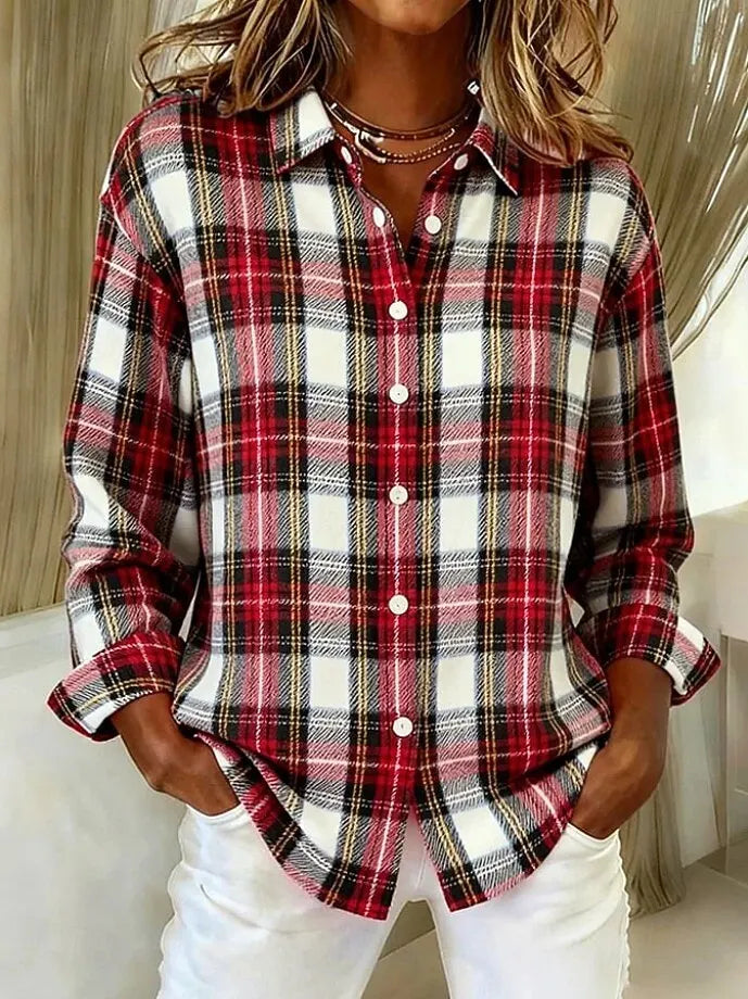 Margaux | Women's Plaid Button-Front Shirt — product image 3