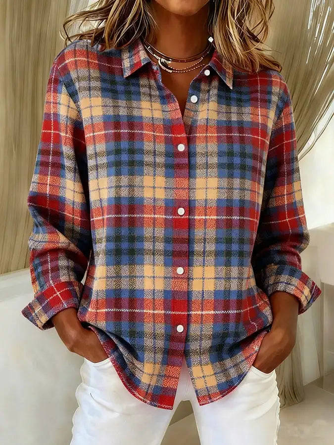 Margaux | Women's Plaid Button-Front Shirt — product image 4