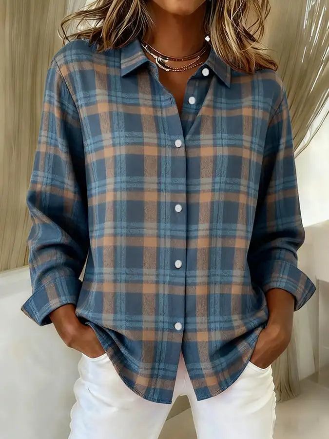 Margaux | Women's Plaid Button-Front Shirt — product image 6