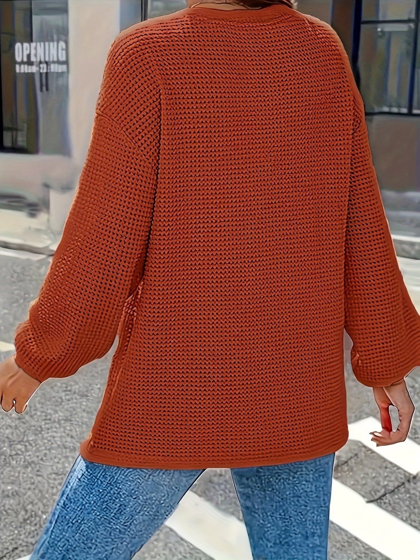 Natasha | Women's Waffle-Knit Henley Top — product image 18