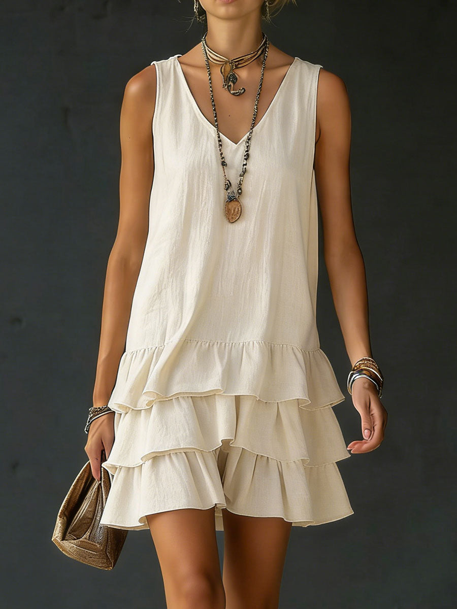 Lux | Women's Ruffle-Hem Tunic Dress