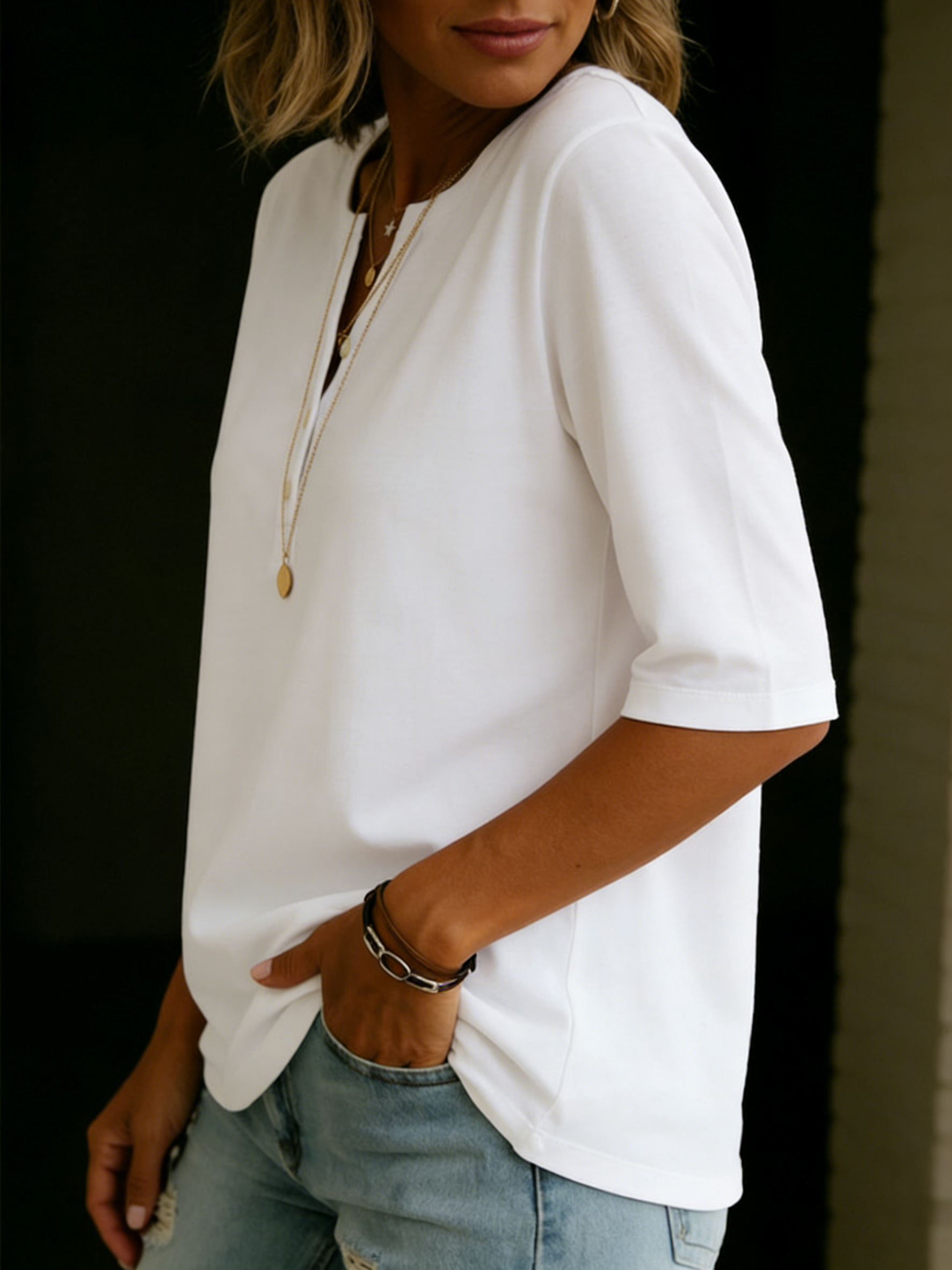 Birdie | Women's Henley 3/4-Sleeve Top
