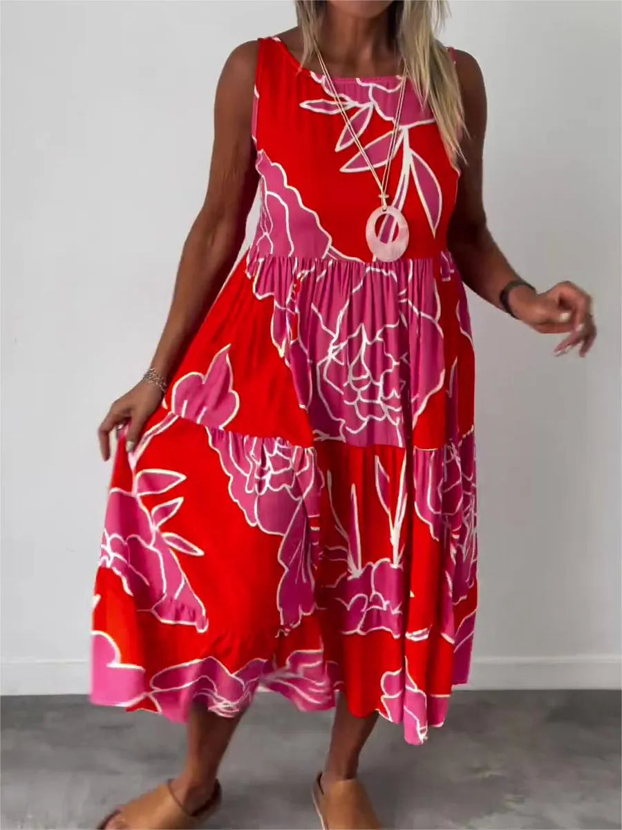 Slimzy Women's Abstract-Print Sleeveless Maxi Dress – product image 2 of 7
