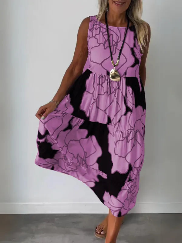 Slimzy Women's Abstract-Print Sleeveless Maxi Dress – product image 7 of 7