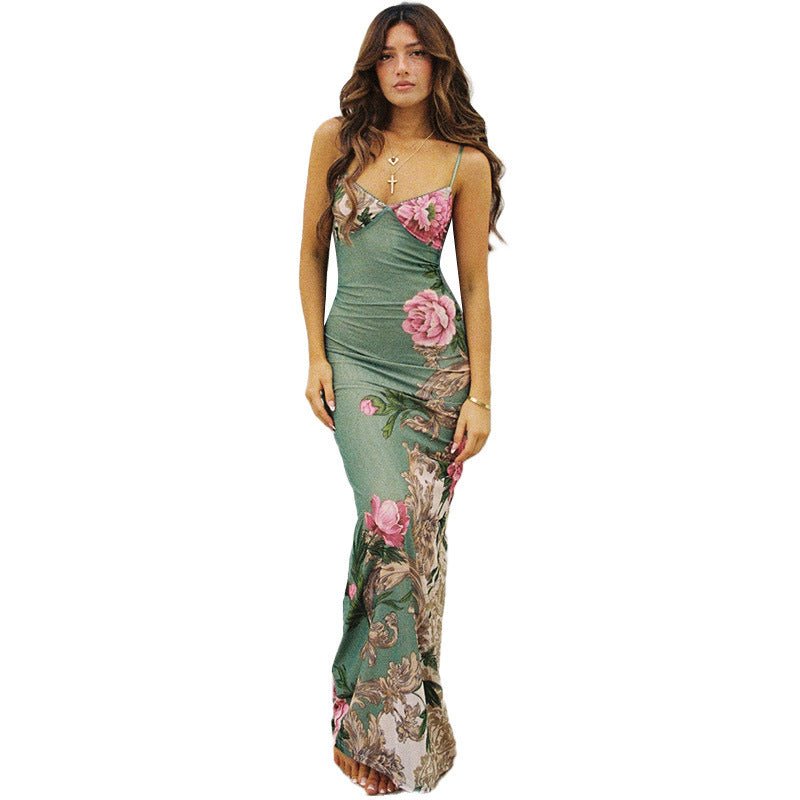 Slimzy Women's Floral Ruched Bodycon Maxi Dress – product image 5 of 11