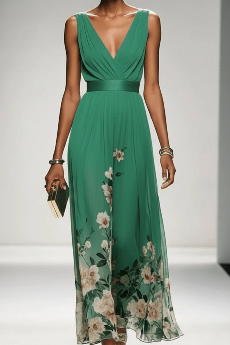Slimzy Women's Floral V-Neck Maxi Dress – product image 11 of 18