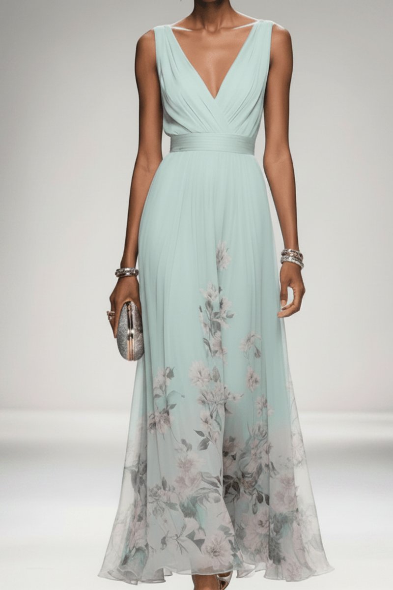 Slimzy Women's Floral V-Neck Maxi Dress – product image 15 of 18