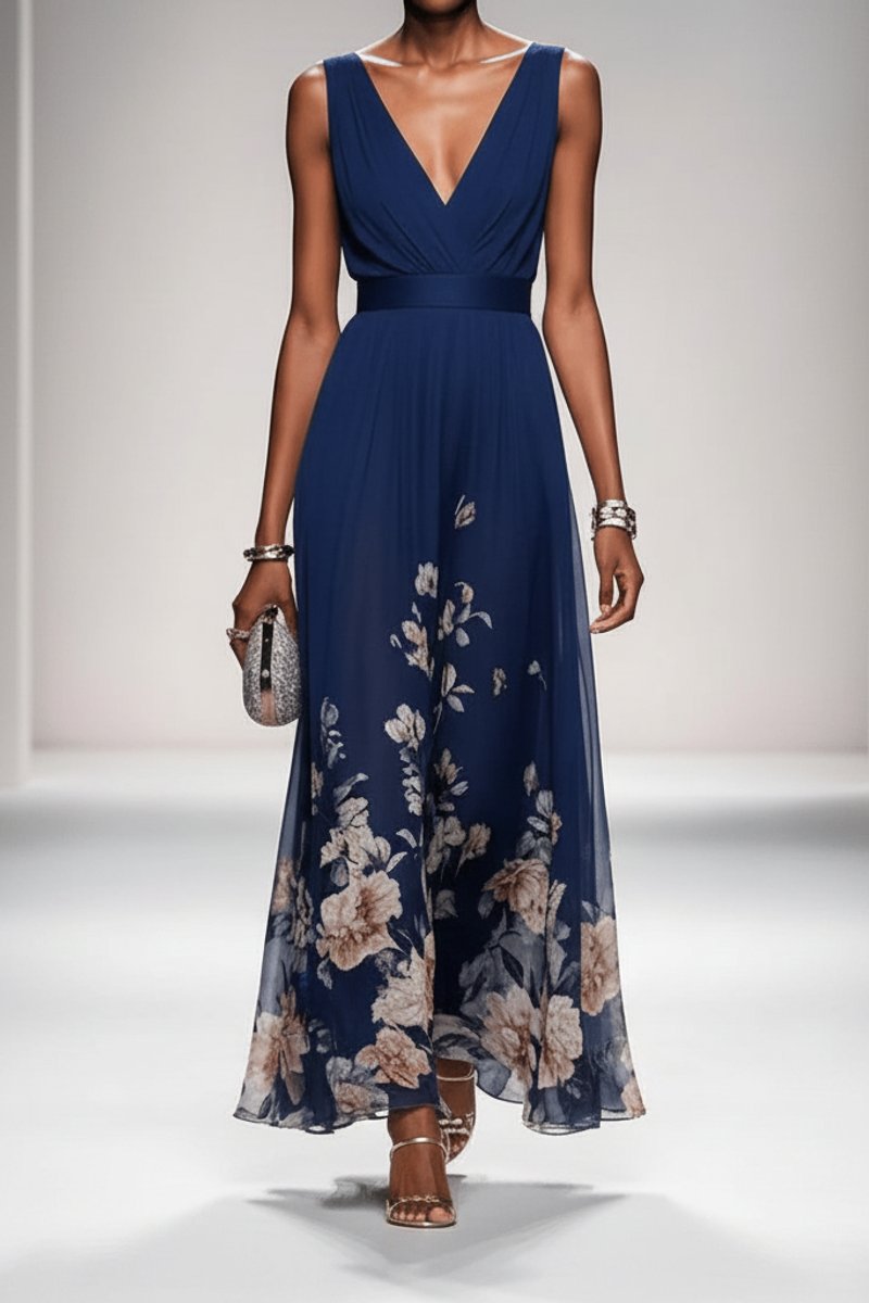 Slimzy Women's Floral V-Neck Maxi Dress – product image 17 of 18