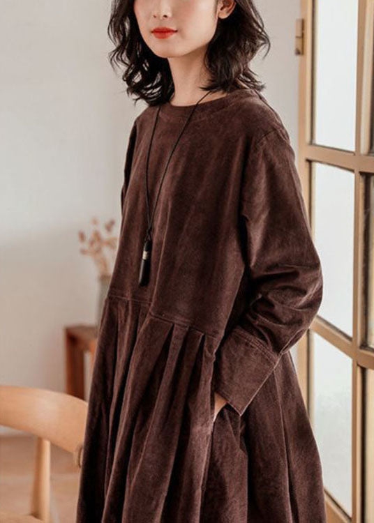 Slimzy Women's Long-Sleeve Corduroy Midi Dress – product image 5 of 6