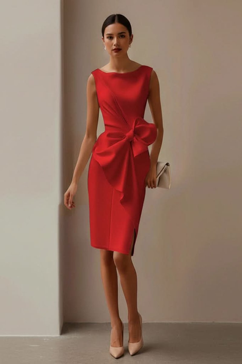 Slimzy Women's Oversized Bow-Detail Midi Dress – product image 4 of 10