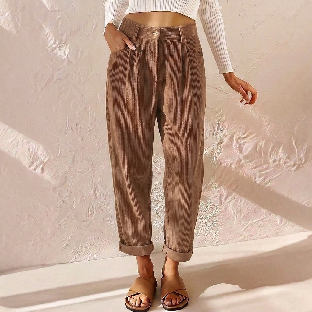 Riley | Women's Wide-Leg Textured Trousers