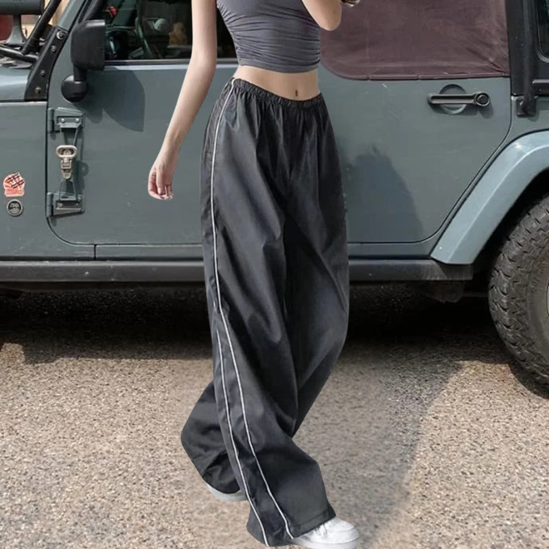 Zoe | Women's Side-Stripe Wide-Leg Track Pants — product image 5