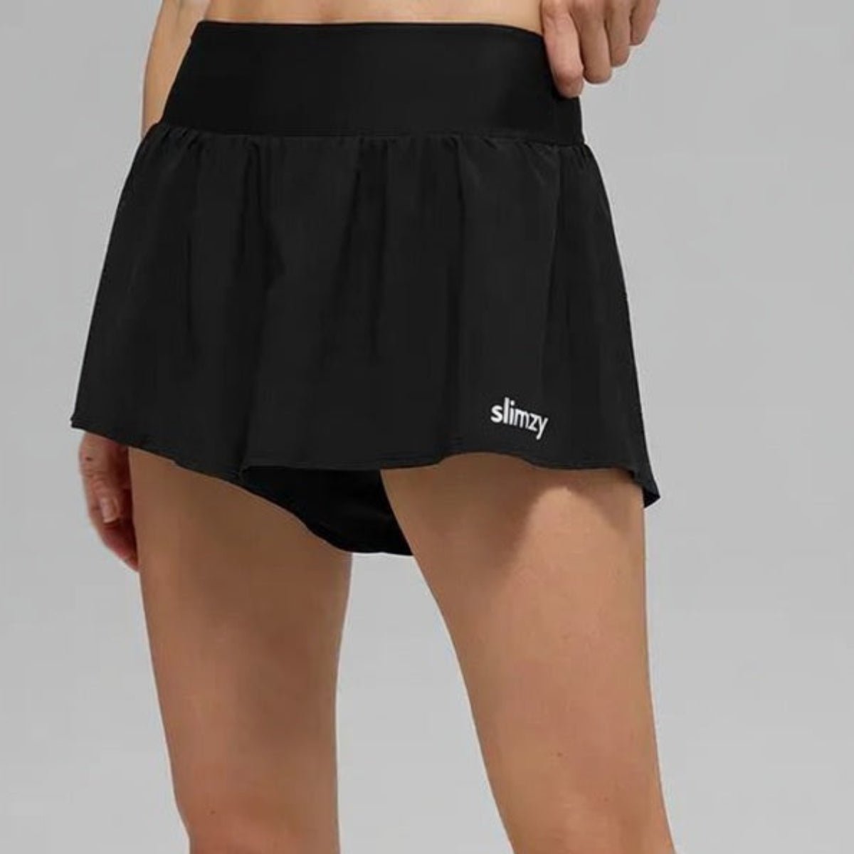 Slimzy Sport Casual High-Waisted Shorts – Black