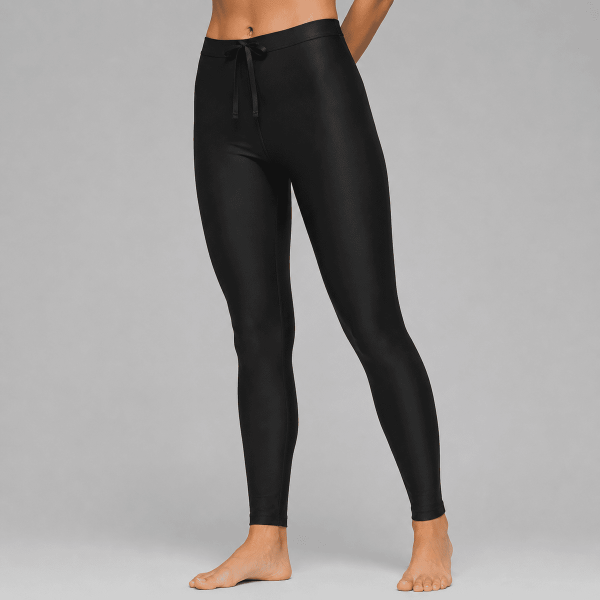 Slimzy Sport Leggings With Adjustable Drawstring – Black