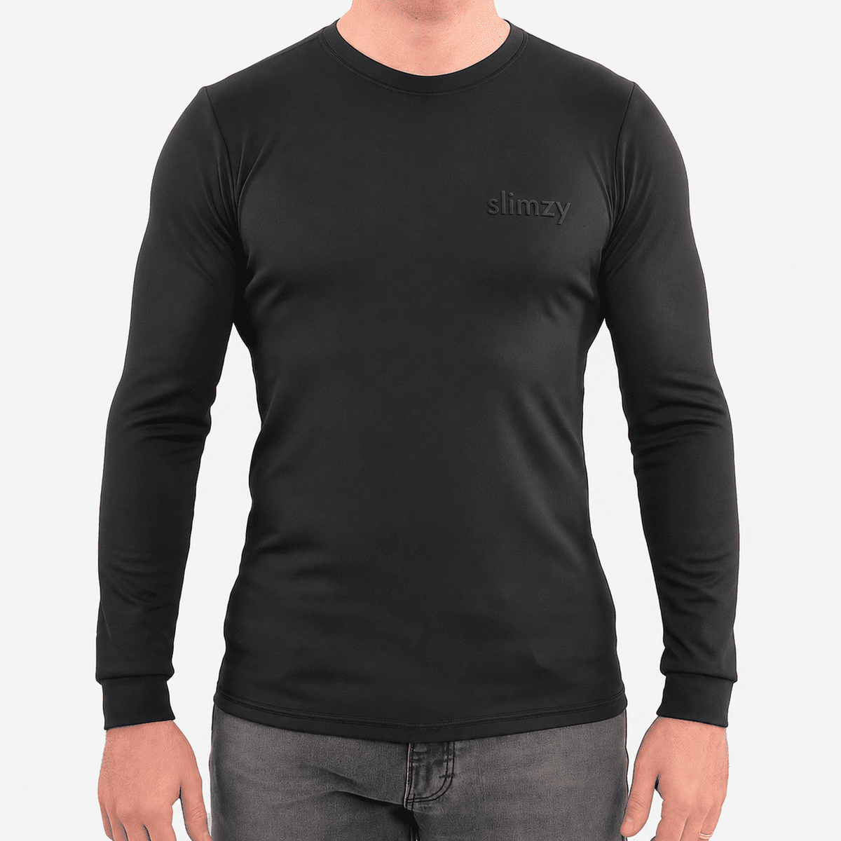 Slimzy Thermal Fit Long-Sleeve T-Shirt – Black