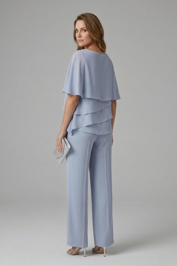 Pia | Women's Layered Top and Trouser Set