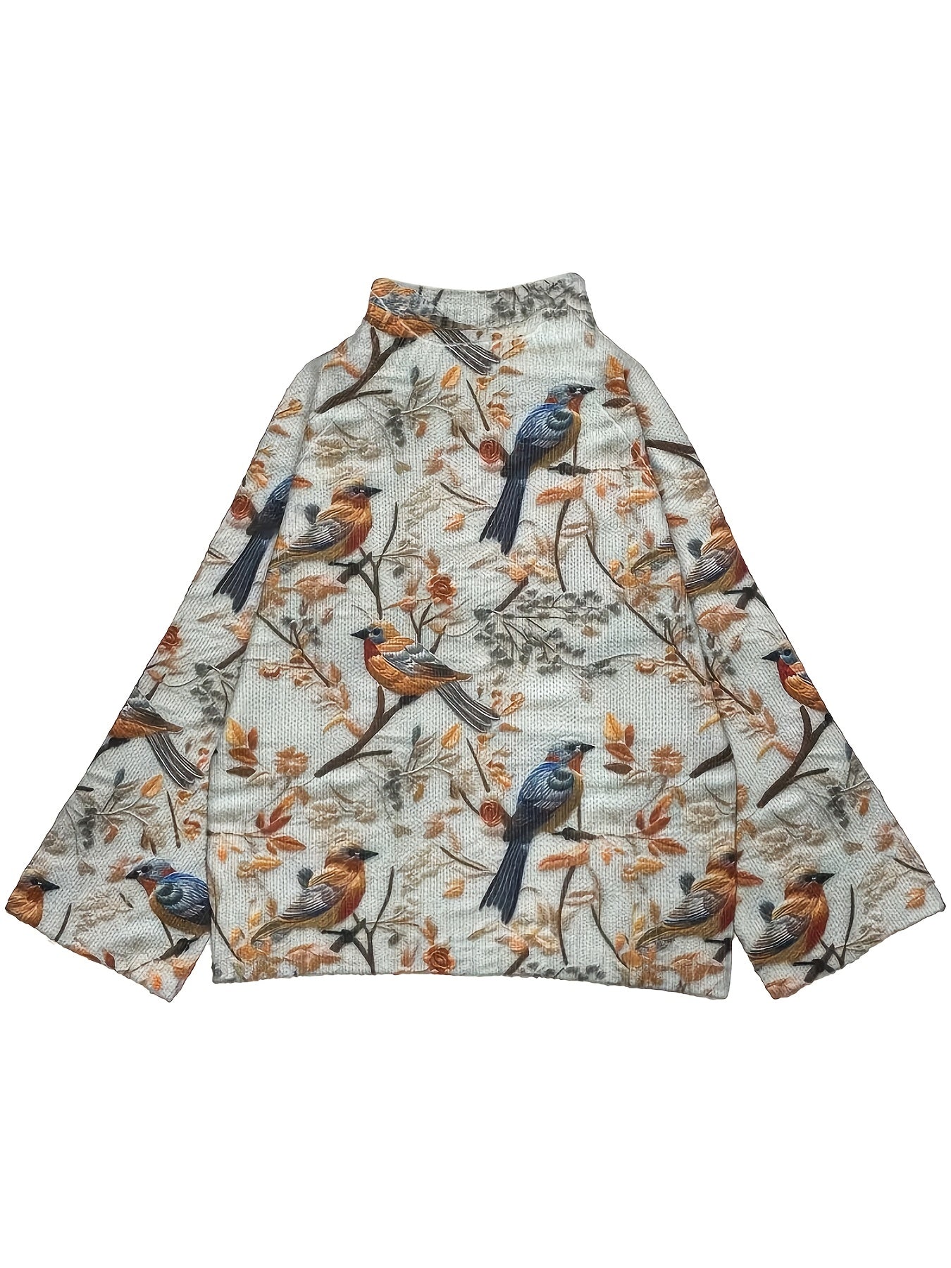 Brianna | Women's Bird-Print Crew-Neck Sweater — product image 2