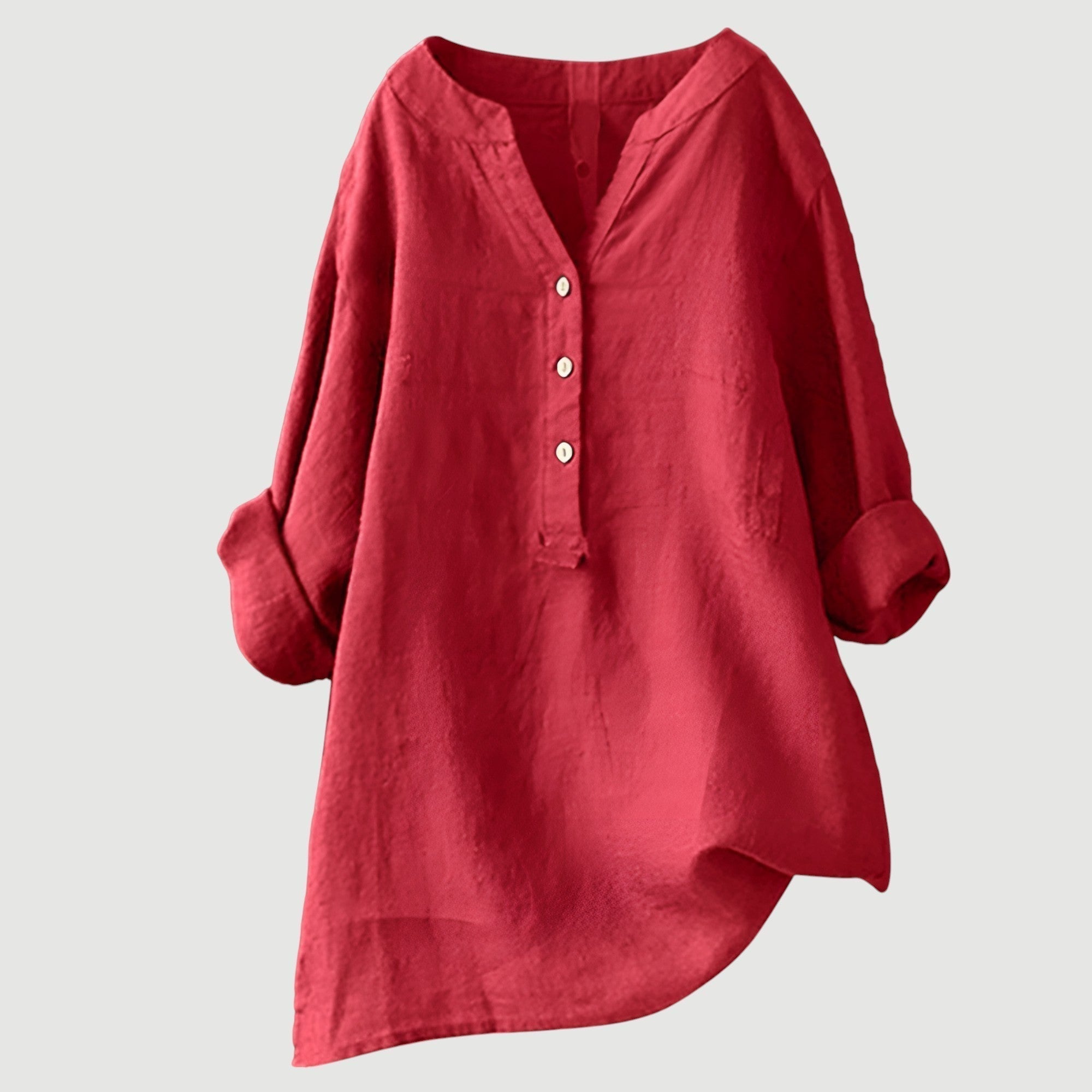 Freja | Women's Button-Front Tunic Blouse — product image 1