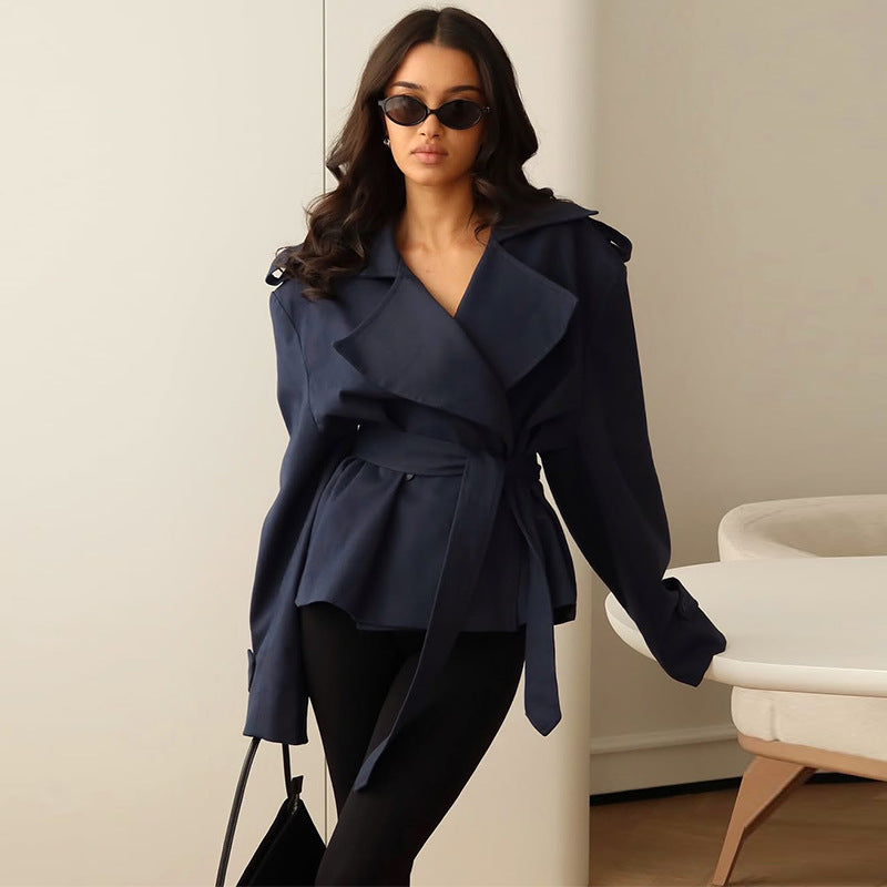 Isla | Women's Oversized Self-Tie Trench Jacket — product image 5