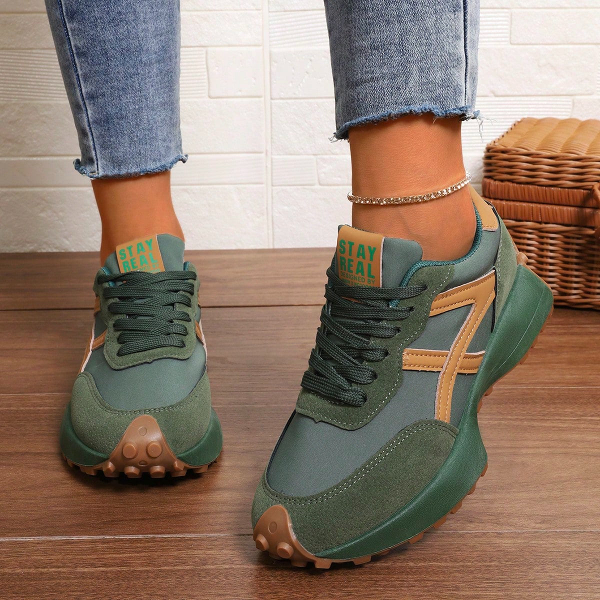 Kaia | Women's Retro Lace-Up Sneakers — product image 7