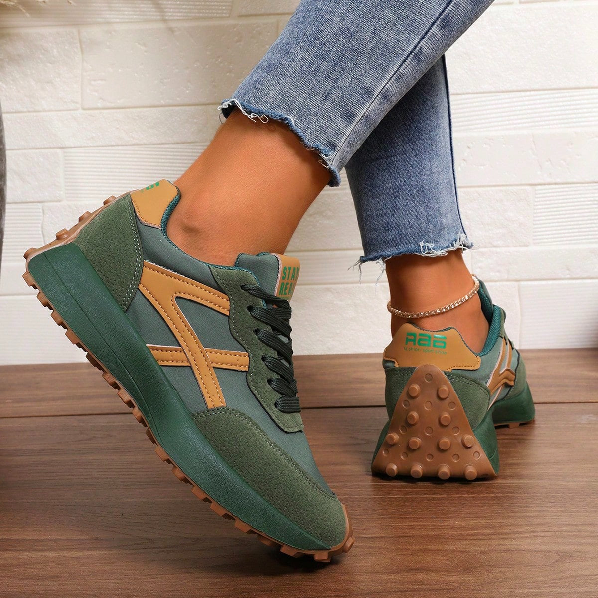 Kaia | Women's Retro Lace-Up Sneakers — product image 9