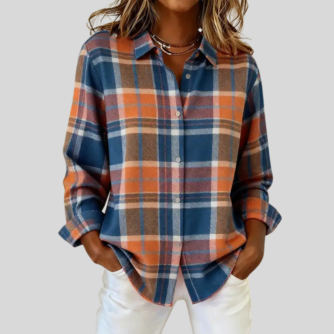 Margaux | Women's Plaid Button-Front Shirt — product image 1