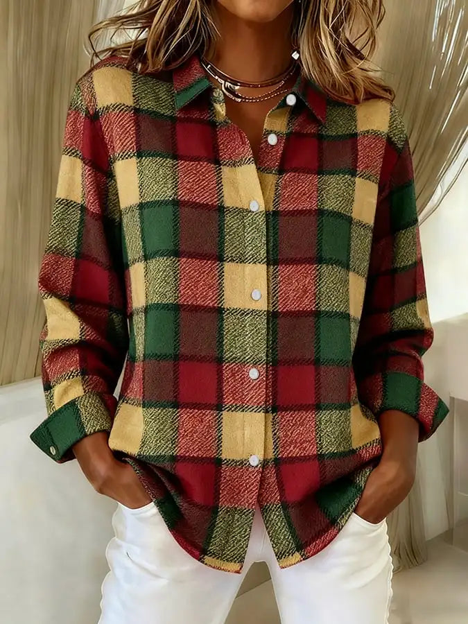 Margaux | Women's Plaid Button-Front Shirt — product image 5