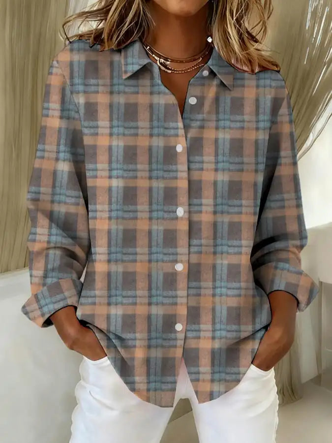 Margaux | Women's Plaid Button-Front Shirt — product image 9
