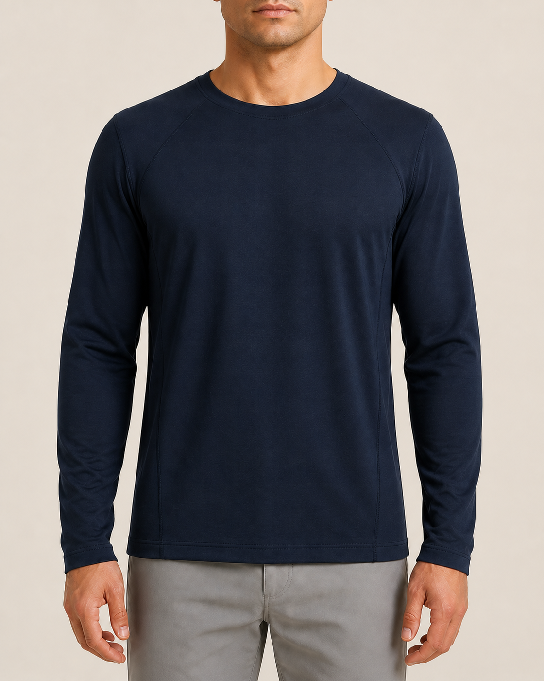 Men's Frame Long-Sleeve Top — Midnight Navy — front catalog view