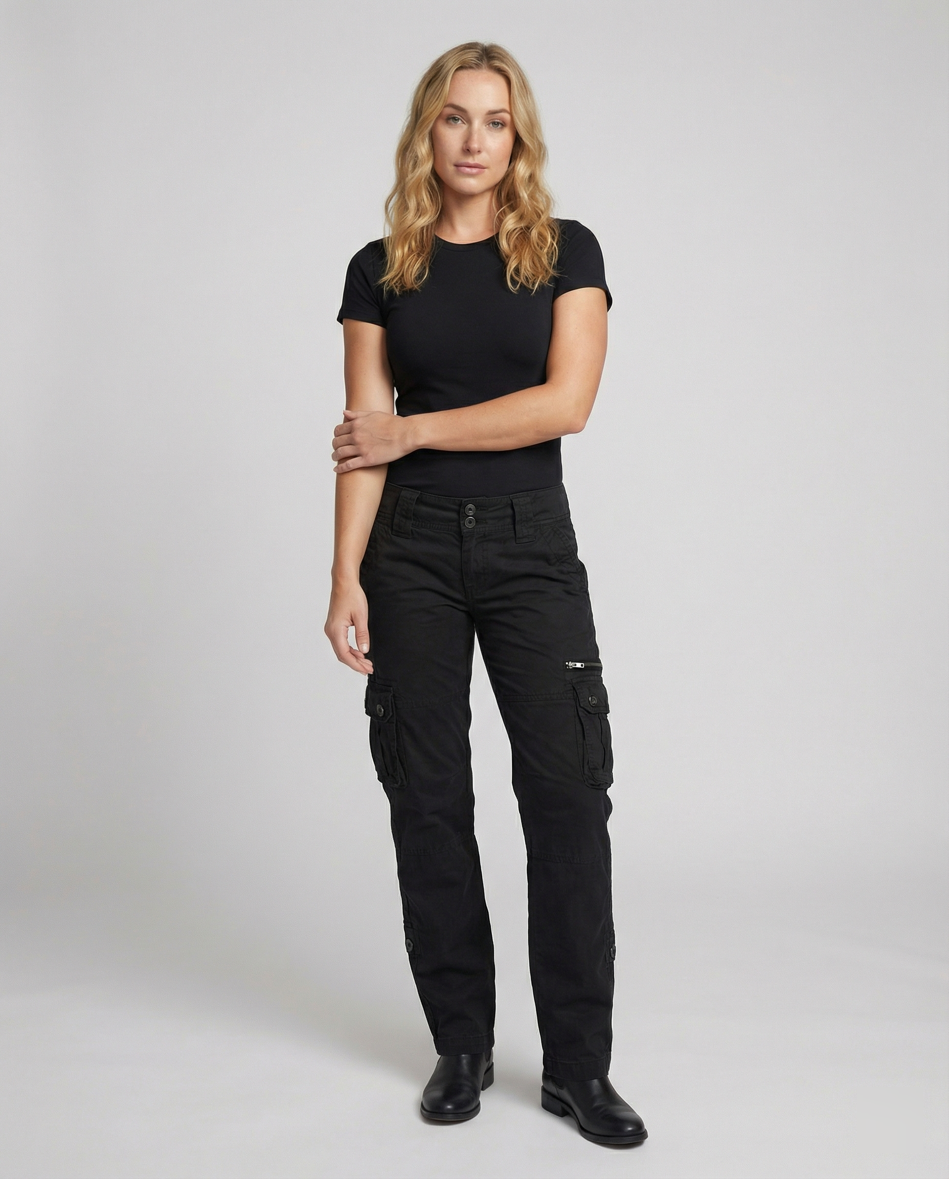 Mila | Women's Straight-Leg Multi-Pocket Cargo Pants — product image 2