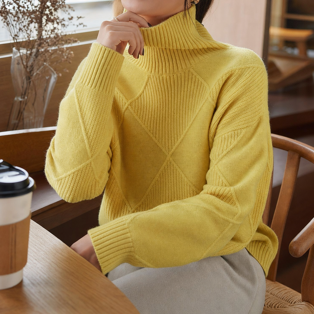 Nora | Women's Ribbed Turtleneck Sweater — product image 2
