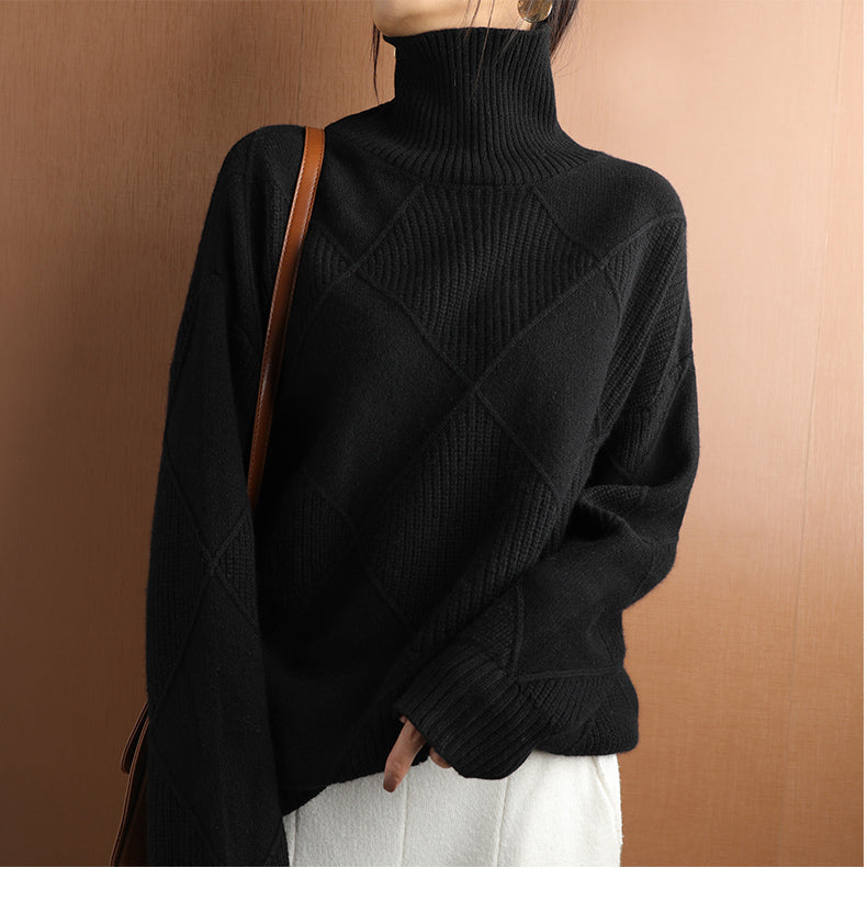 Nora | Women's Ribbed Turtleneck Sweater — product image 24