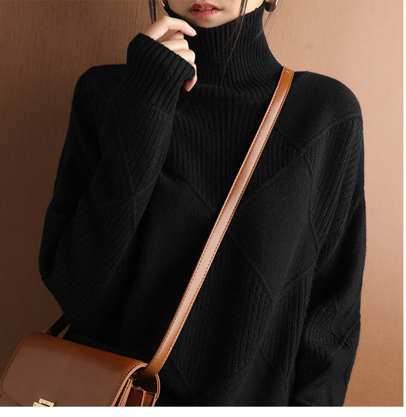 Nora | Women's Ribbed Turtleneck Sweater — product image 27