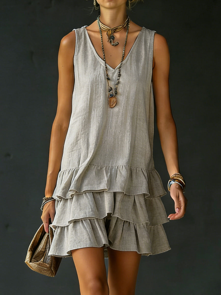 Lux | Women's Ruffle-Hem Tunic Dress