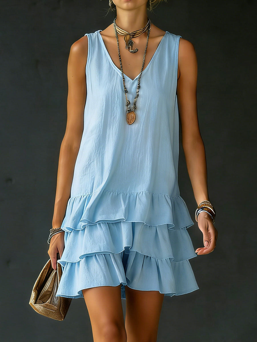 Lux | Women's Ruffle-Hem Tunic Dress
