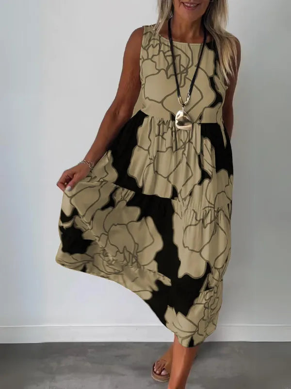 Slimzy Women's Abstract-Print Sleeveless Maxi Dress – product image 3 of 7