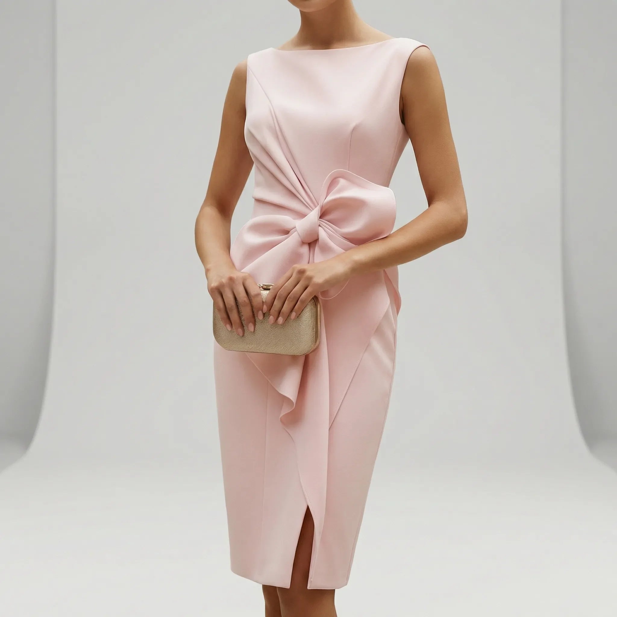 Slimzy Women's Bow-Waist Sleeveless Midi Dress – product image 3 of 8