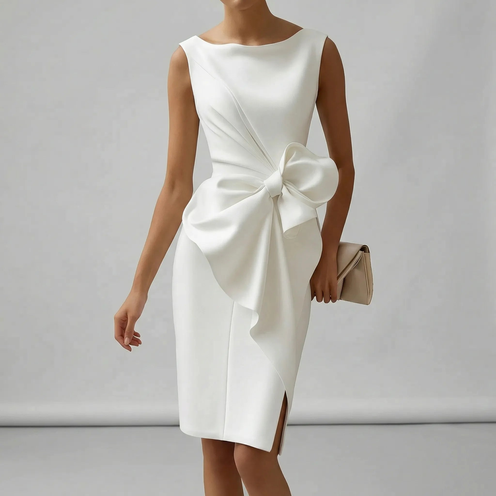 Slimzy Women's Bow-Waist Sleeveless Midi Dress – product image 5 of 8